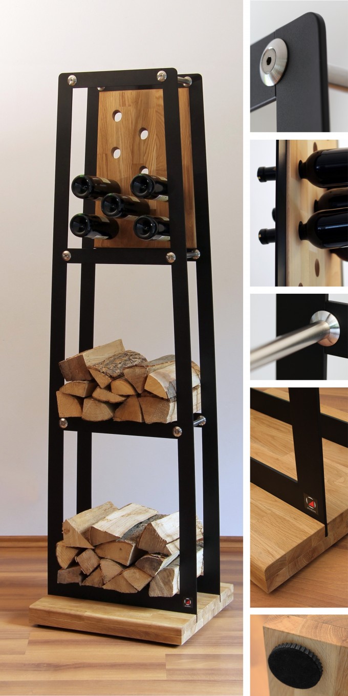 pluraform Kaminholzregal "WoodPacker maxi +wine" pluraform Kaminholzregal "WoodPacker maxi +wine"