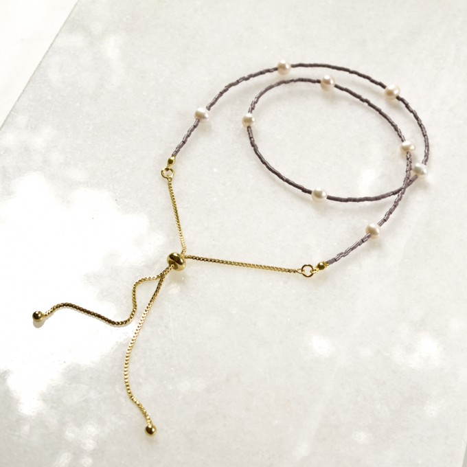 Gudbling // Filigrane Perlenkette und Wickelarmband Gudbling // Filigrane Perlenkette und Wickelarmband