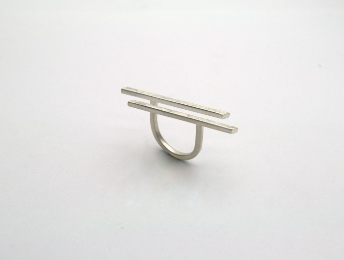 DOPPELLUDWIG – Ring "NIVELLIERT" aus 925/- Silber DOPPELLUDWIG – Ring "NIVELLIERT" aus 925/- Silber