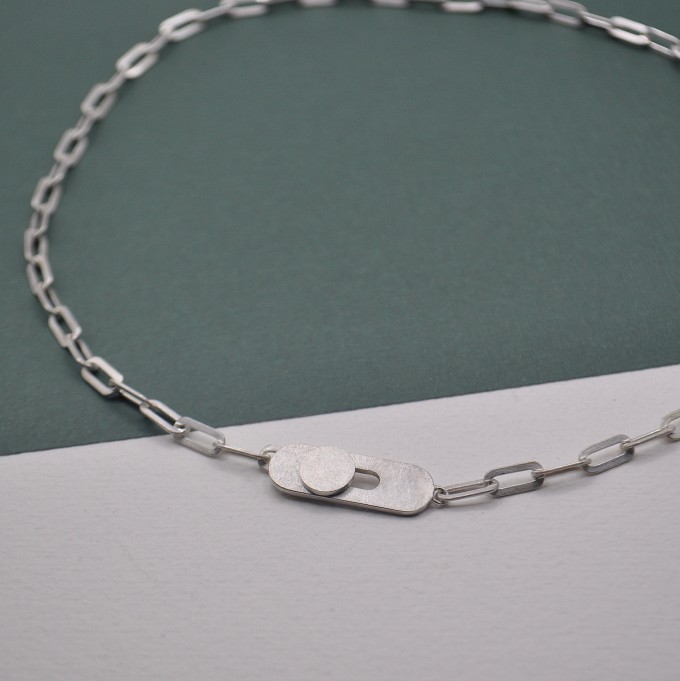 Kette "Geknöpft" aus Silber von DOPPELLUDWIG