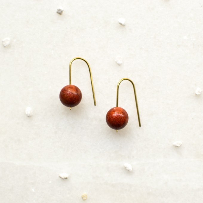 Gudbling // Minimalistische Korall Ohrhänger Gudbling // Minimalistische Korall Ohrhänger