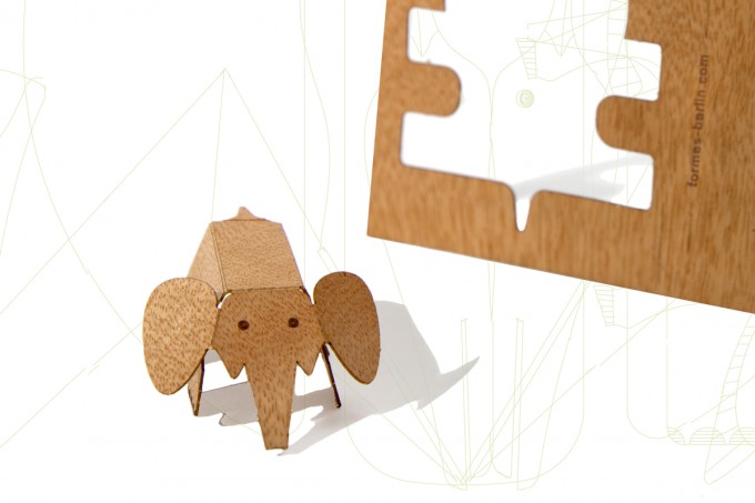 formes Berlin Elefantenkarten - 6 Postkarten aus Holz