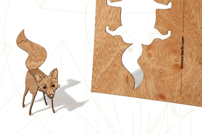 formes Berlin Fuchskarten - 6 Postkarten aus Holz