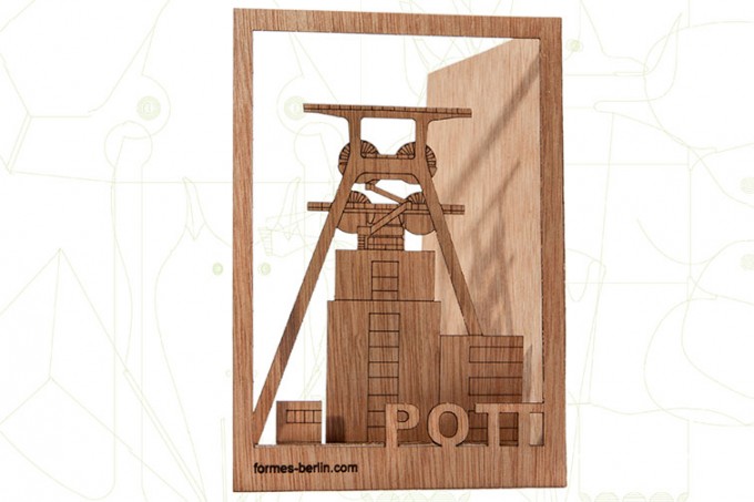formes Berlin Pott-Karte - 6 Postkarten aus Holz formes Berlin Pott-Karte - 6 Postkarten aus Holz