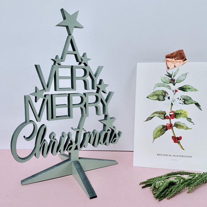 NOGALLERY A very merry Christmas Aufsteller - Deko Schriftzug Holz NOGALLERY A very merry Christmas Aufsteller - Deko Schriftzug Holz