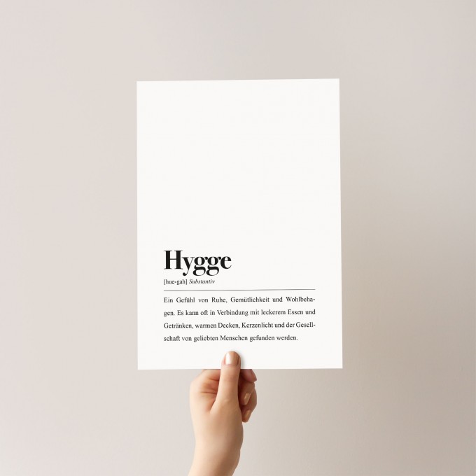 Hygge Definition: DIN A4 Poster