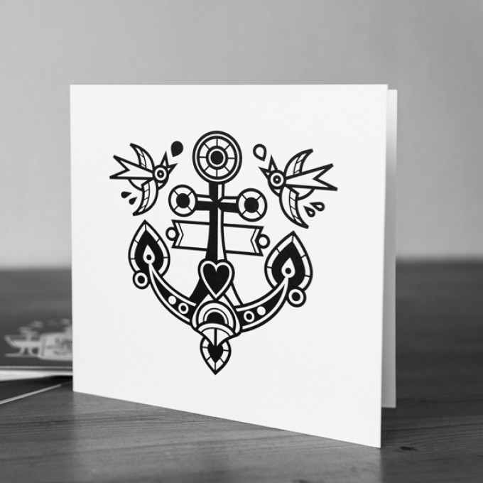Krools Design Postkarten Tattoo – Anker (4er Set) Krools Design Postkarten Tattoo – Anker (4er Set)