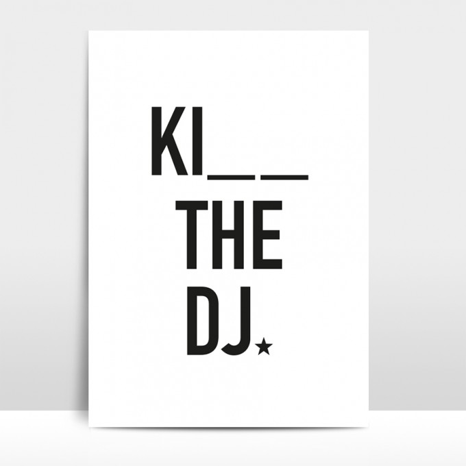 Amy & Kurt Berlin A3 Artprint "Kiss the DJ"