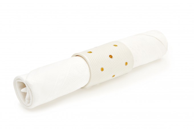 Annika Schüler - porcelain Serviettenring Punkte (gold) Annika Schüler - porcelain Serviettenring Punkte (gold)