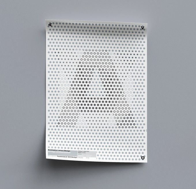 hinzkunst Plakat „Architektur versus Design“ DIN A1