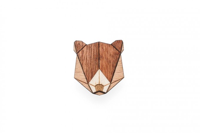 Bear Brooch von BeWooden Bear Brooch von BeWooden