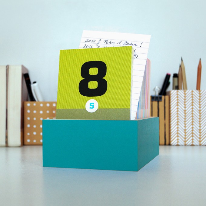 sperlingB – schönetagebox, petrolblau, immerwährender Kalender in der Box sperlingB – schönetagebox, petrolblau, immerwährender Kalender in der Box