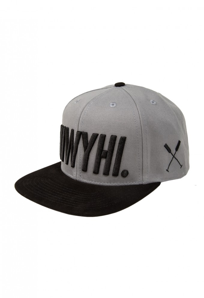 HOME IS WHERE YOUR HEART IS. – Logo Snapback Cap "HIWYHI." (GREY/BLACK) HOME IS WHERE YOUR HEART IS. – Logo Snapback Cap "HIWYHI." (GREY/BLACK)