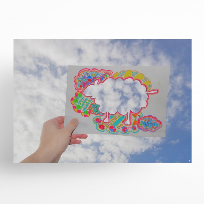künstlerherz’ bildmaschine: ‹Wolkenschaf› Plakat künstlerherz’ bildmaschine: ‹Wolkenschaf› Plakat