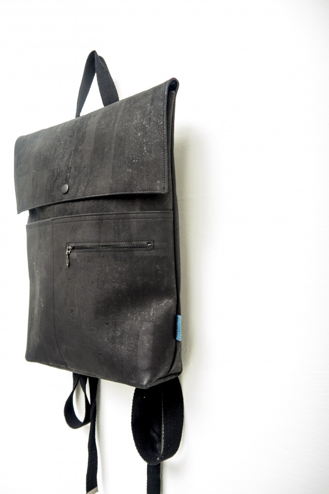 ein garten – corkskin backpack myrto all black ein garten – corkskin backpack myrto all black