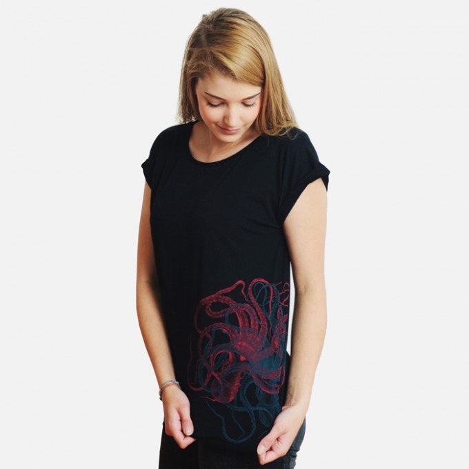 Bon Matin Girl Top Oktopus (rotblau) Bon Matin Girl Top Oktopus (rotblau)