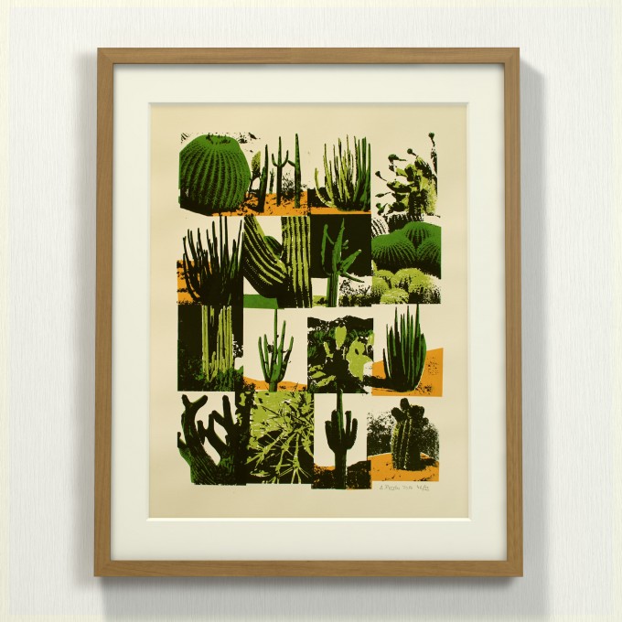 Print now - Riot later ● Cacti Collage Siebdruck Print now - Riot later ● Cacti Collage Siebdruck