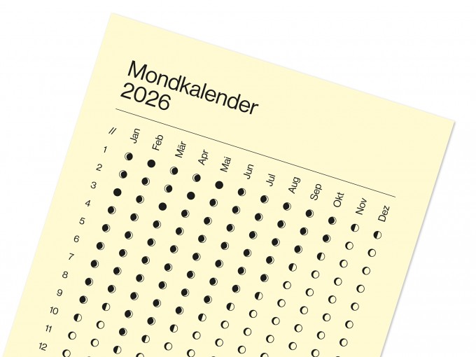Wandkalender Mondphasen 2026 von Candrakala Wandkalender Mondphasen 2026 von Candrakala