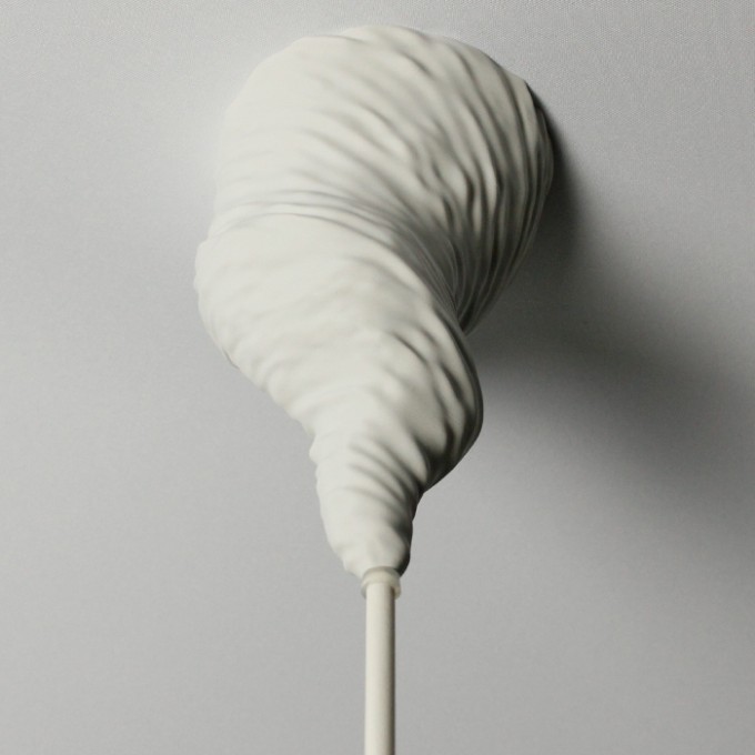 canopie® - Lampenbaldachin – Twister Gipsweiß