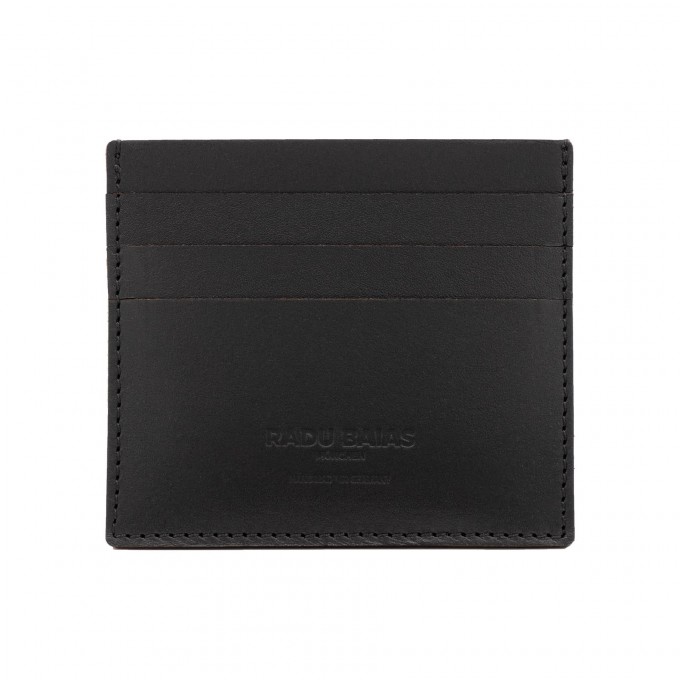 Cardholder Wallet in schwarz - aus premium pflanzlich gegerbtem Leder Cardholder Wallet in schwarz - aus premium pflanzlich gegerbtem Leder
