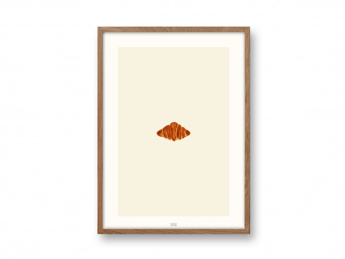 Croissant Kunstdruck A4 - SANS. Croissant Kunstdruck A4 - SANS.