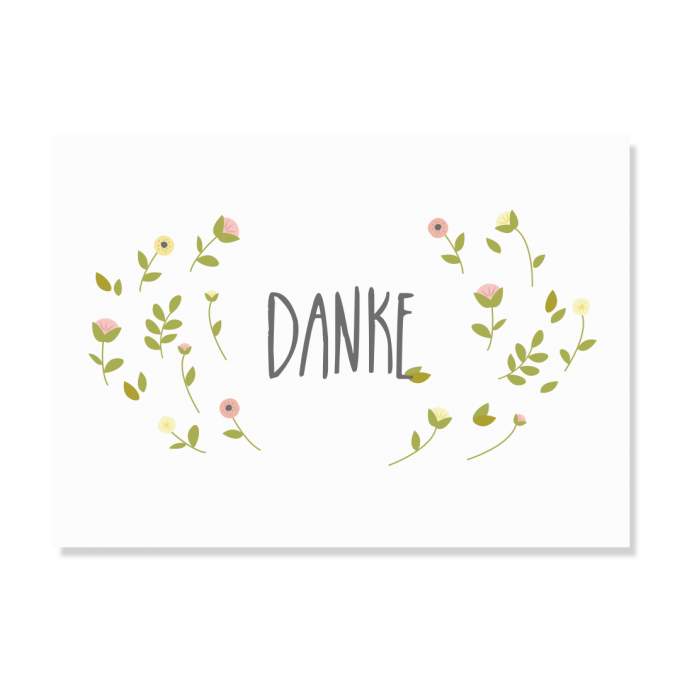 Edith schmuckes Papier "Danke" Postkarte Edith schmuckes Papier "Danke" Postkarte