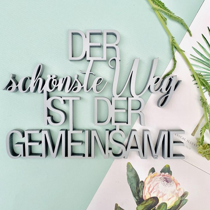 NOGALLERY Der schönste Weg ist der Gemeinsame - Deko Schriftzug Holz NOGALLERY Der schönste Weg ist der Gemeinsame - Deko Schriftzug Holz