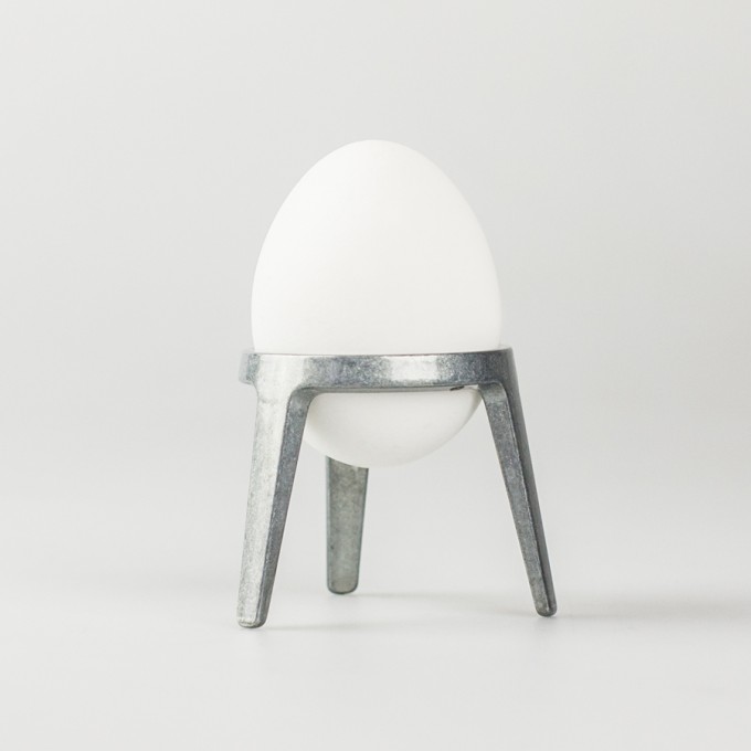 rocket - Design Eierbecher aus Metall (4er Set natur)