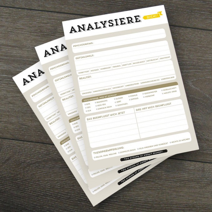 Design Verlag Notizblock – Analysiere dich! (3er-Set) Design Verlag Notizblock – Analysiere dich! (3er-Set)