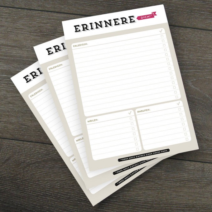 Design Verlag Notizblock – Erinnere Dich! (3er-Set) Design Verlag Notizblock – Erinnere Dich! (3er-Set)