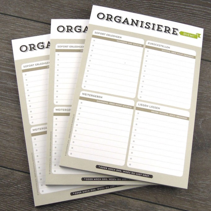 Design Verlag Notizblock – Organisiere dich! (3er-Set) Design Verlag Notizblock – Organisiere dich! (3er-Set)