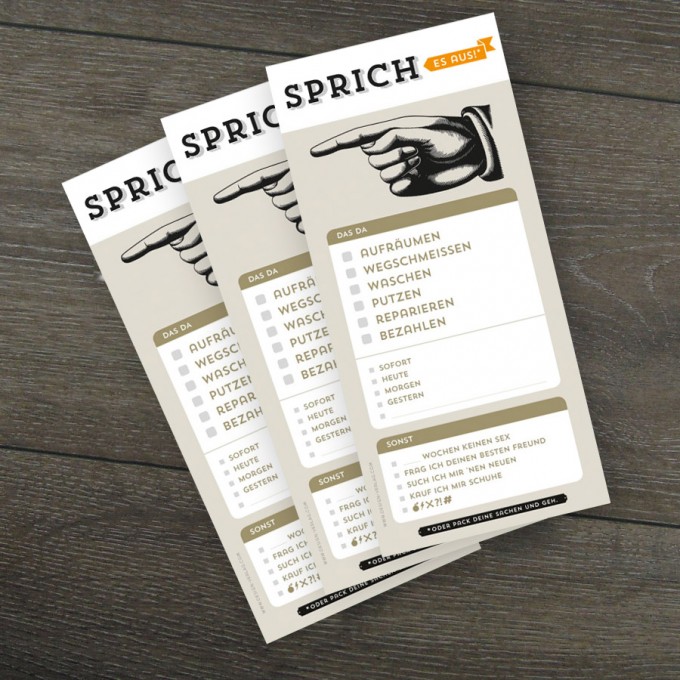 Design Verlag Notizblock – Sprich es aus! (3er-Set) Design Verlag Notizblock – Sprich es aus! (3er-Set)