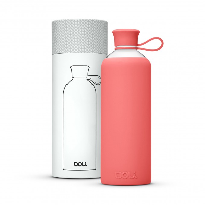 Doli - Rose Trinkflasche aus Glas 550ml Doli - Rose Trinkflasche aus Glas 550ml