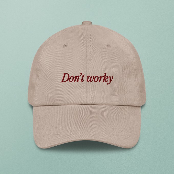 "Don‘t worky, be happy" Cap, beige – studio ciao