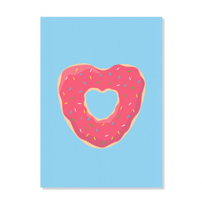 Edith schmuckes Papier "Donut" Postkarte Edith schmuckes Papier "Donut" Postkarte