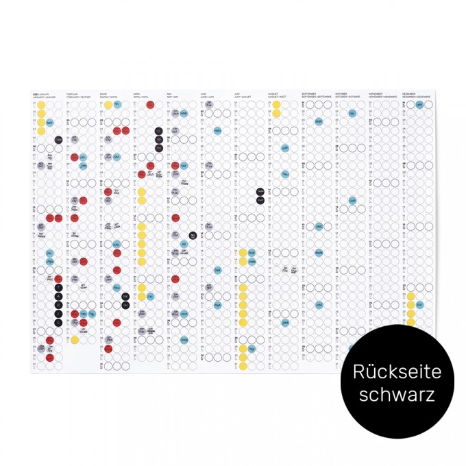 dot on classic / Jahresplaner 2021 – mit Klebepunkten in 12 Farben dot on classic / Jahresplaner 2021 – mit Klebepunkten in 12 Farben
