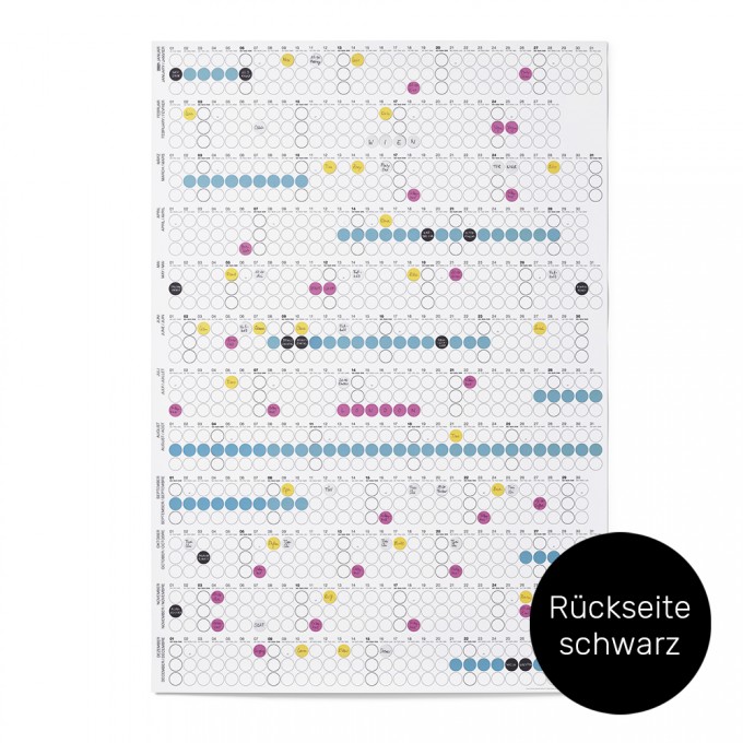 dot on high / Jahresplaner 2021 – mit Klebepunkten in 12 Farben dot on high / Jahresplaner 2021 – mit Klebepunkten in 12 Farben