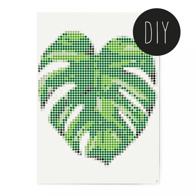 dot on art / monstera – DIY-Kunstwerk zum Selberkleben / 50x70 cm dot on art / monstera – DIY-Kunstwerk zum Selberkleben / 50x70 cm
