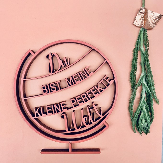 NOGALLERY Du bist meine kleine perfekte Welt Globus - Deko Schriftzug Holz NOGALLERY Du bist meine kleine perfekte Welt Globus - Deko Schriftzug Holz