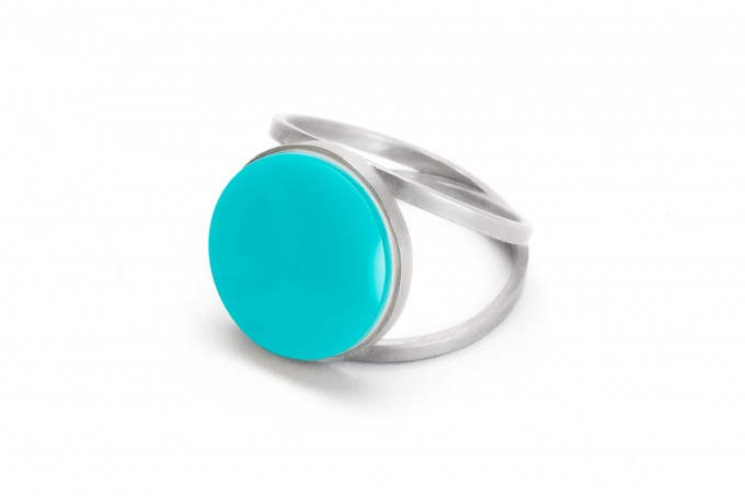 Eva Slotta Jewellery "Tint Deep" Ring mit türkisfarbenen Achat, 925 Silber Eva Slotta Jewellery "Tint Deep" Ring mit türkisfarbenen Achat, 925 Silber