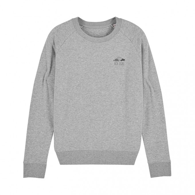 melike Frauen Sweatshirt heather grey ACH EGAL. eco+fair melike Frauen Sweatshirt heather grey ACH EGAL. eco+fair