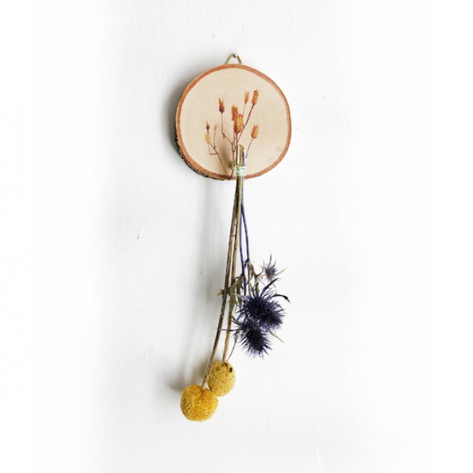 madeva Holzliebe Astscheibe mini gelbe Blume madeva Holzliebe Astscheibe mini gelbe Blume