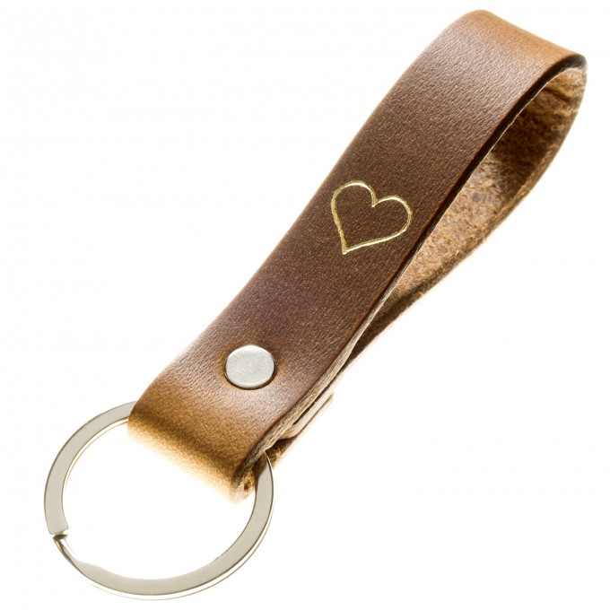 LIEBHARDT - Geschenk mit Herz Leder Schlüsselanhänger Leder zu Weihnachten für Frauen Männer in Gold eingeprägt LIEBHARDT - Geschenk mit Herz Leder Schlüsselanhänger Leder zu Weihnachten für Frauen Männer in Gold eingeprägt