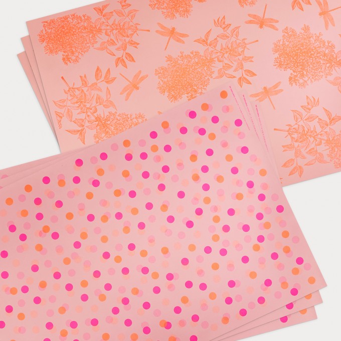 Feingeladen Geschenkpapier-Set No 3 / Dragonfly & Konfetti Vintage Rose Feingeladen Geschenkpapier-Set No 3 / Dragonfly & Konfetti Vintage Rose