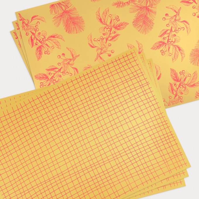 Feingeladen Geschenkpapier-Set No 6 / Winterberries & Chucky Lines Hello Sunshine Feingeladen Geschenkpapier-Set No 6 / Winterberries & Chucky Lines Hello Sunshine