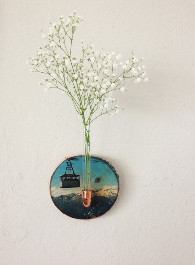 madeva Holzliebe Astscheiben Wandvase "Gondel" madeva Holzliebe Astscheiben Wandvase "Gondel"