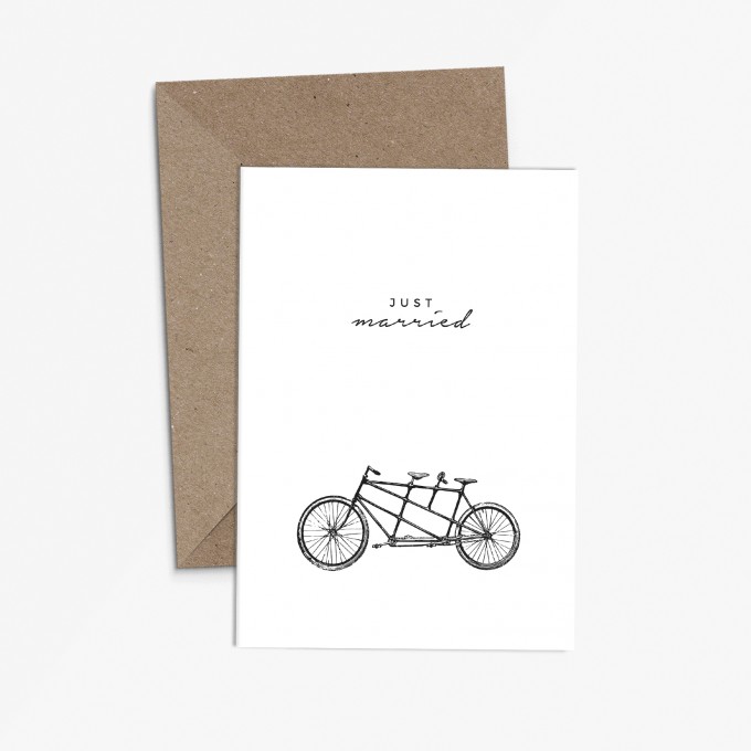 sonst noch was? Grußkarte zur Hochzeit "Just married" sonst noch was? Grußkarte zur Hochzeit "Just married"