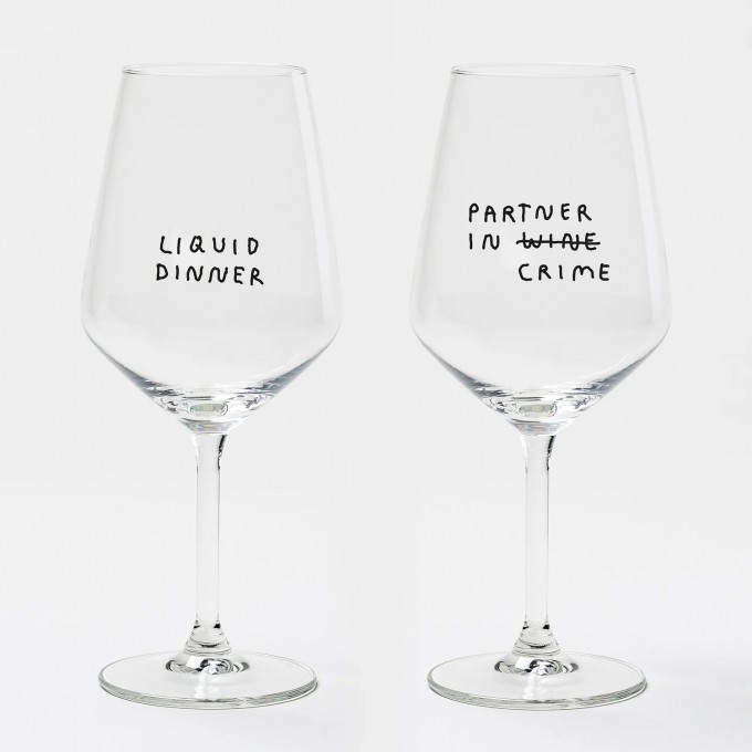 "Dinner for two" Weinglas-Bundle by Johanna Schwarzer × selekkt