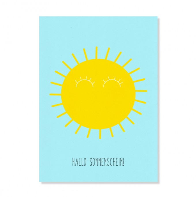 Edith schmuckes Papier "Hallo Sonnenschein" Postkarte
Edith schmuckes Papier "Hallo Sonnenschein" Postkarte