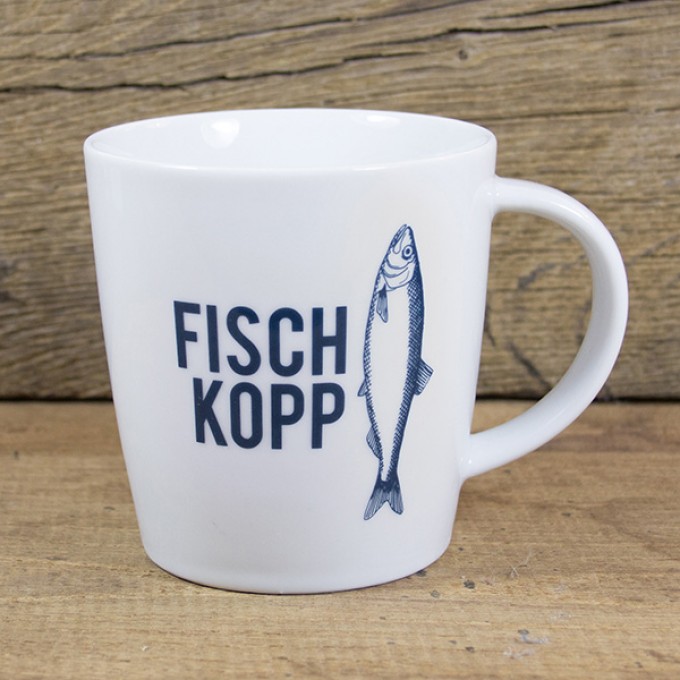 Bow & Hummingbird Großer Porzellanbecher Fischkopp Bow & Hummingbird Großer Porzellanbecher Fischkopp